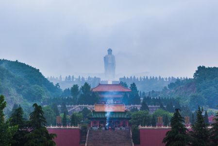 寺庙,雕像,平顶山,佛像,河南,自然风光,城镇,山川,建筑,全景