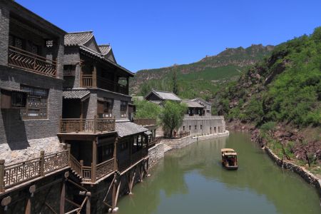 建筑,现代建筑,传统建筑,民居,古北水镇,北京,自然风光,城镇,天空