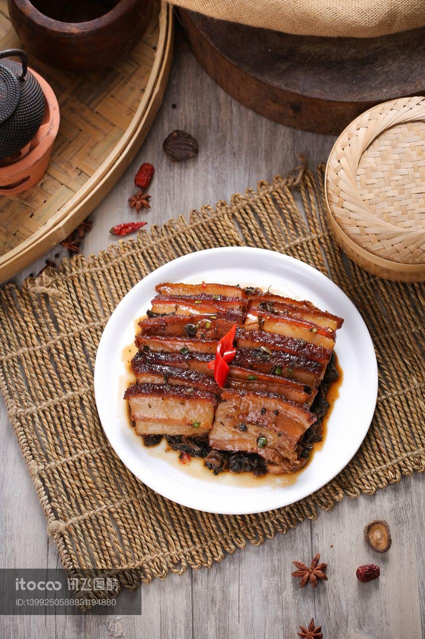 肉类,梅菜扣肉,美食