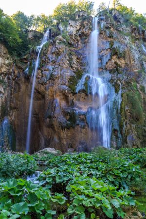 瀑布,树,植物,自然风光,岩石,江河