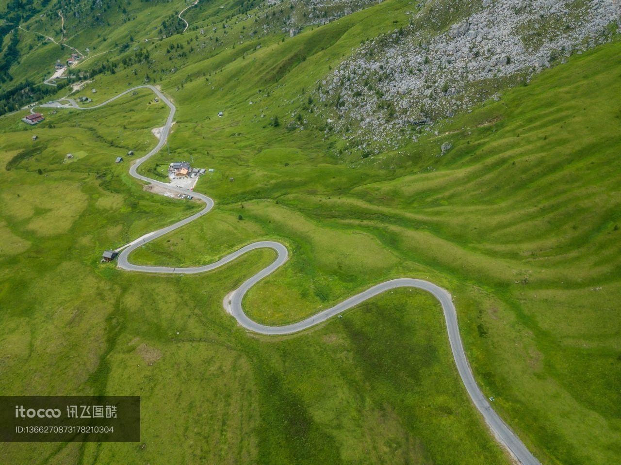 自然风光,道路,航拍