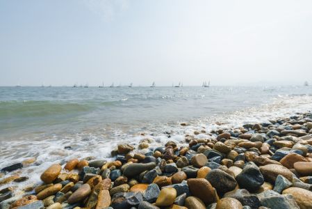 海滩,自然风光,海洋,岩石,天空,全景