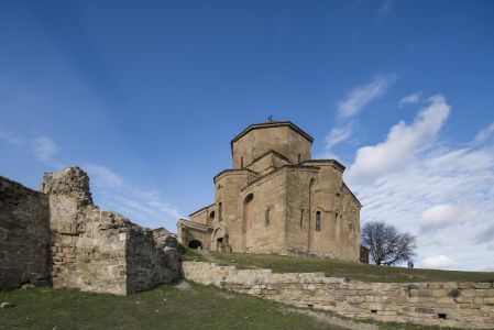 历史古迹,建筑,国外,格鲁吉亚,天空,白云