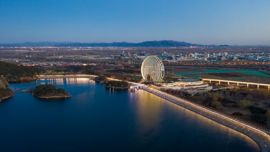 建筑,怀柔,建筑夜景,雁栖湖,江河,桥梁,中国,北京