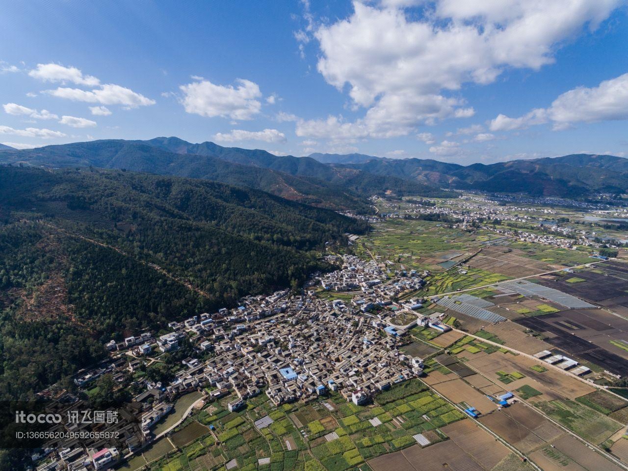 城镇,建筑,红河