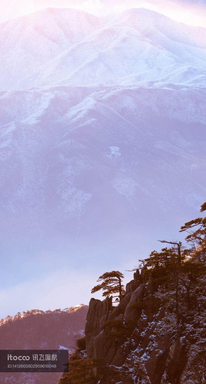 自然风景,自然风光,雪山