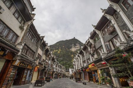 城镇,镇远古城,传统建筑,街道,建筑,贵州,山川,村镇,道路