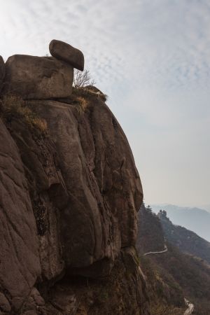 自然风光,岩石,九华山,中国,安徽,天空,山川