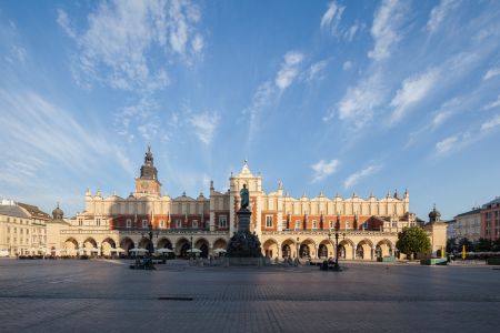 建筑,道路,城市道路,街道,波兰,克拉科夫,城镇,全景,天空,白云,国外