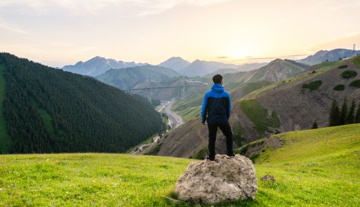 自然风光,道路,环境人像,岩石,山川,全景,青草