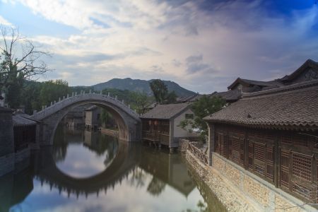 建筑,现代建筑,桥梁,湖泊,自然风光,北京,古北水镇