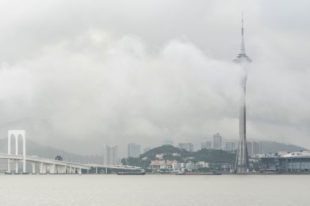 现代建筑,雾,天空,建筑,城镇,气候气象,澳门