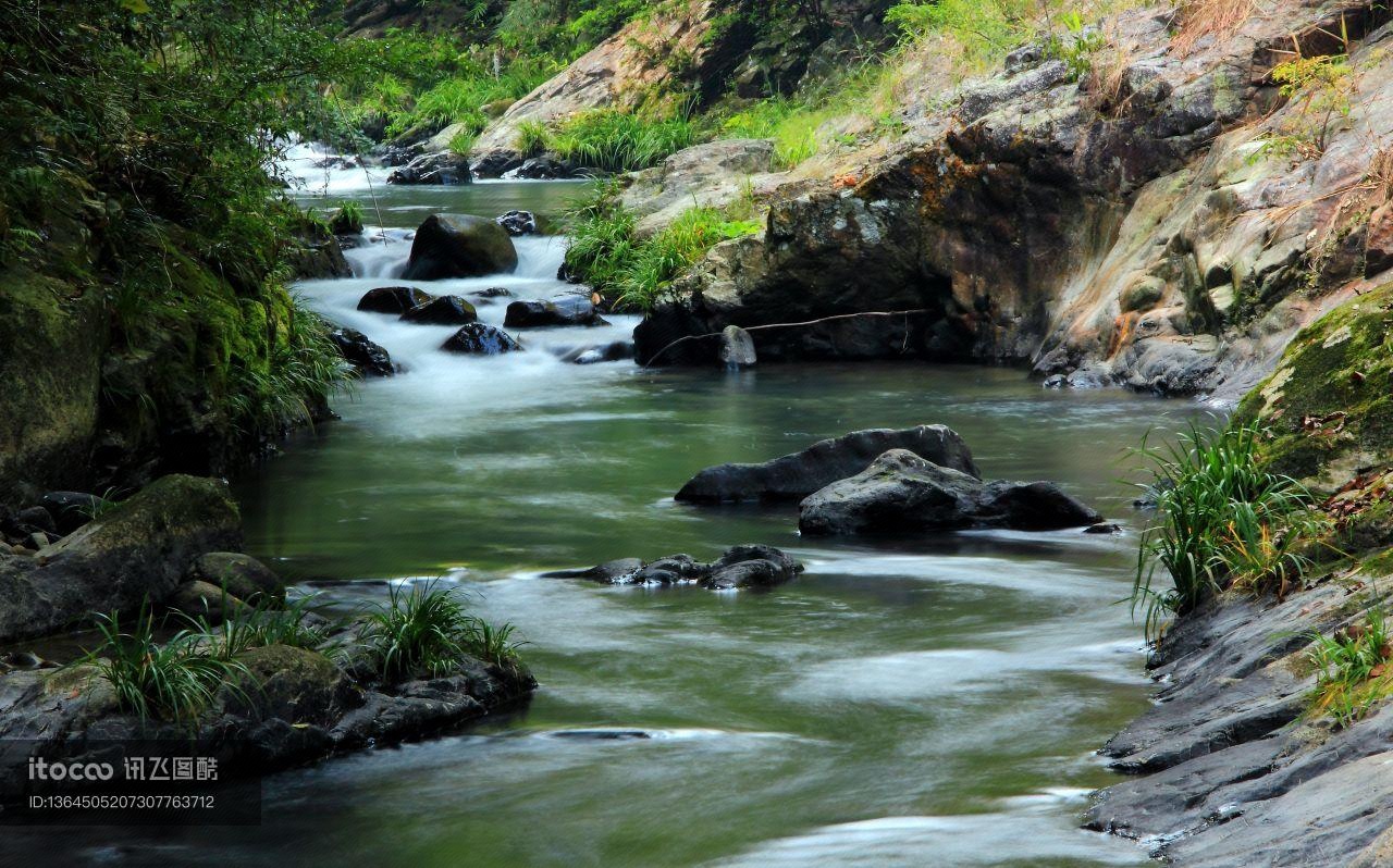 自然风光,江河,岩石