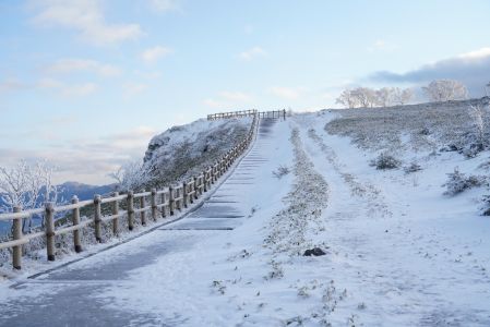 自然风光,雪山,道路