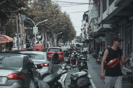 城市街道,汽车,苏州,交通工具,生活工作,建筑