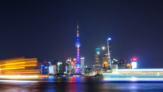 建筑,城镇,上海,都市,夜晚,江河