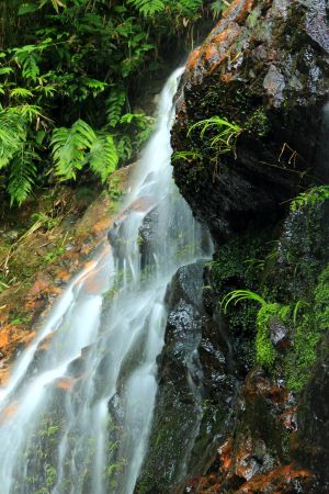 瀑布,自然风光,岩石