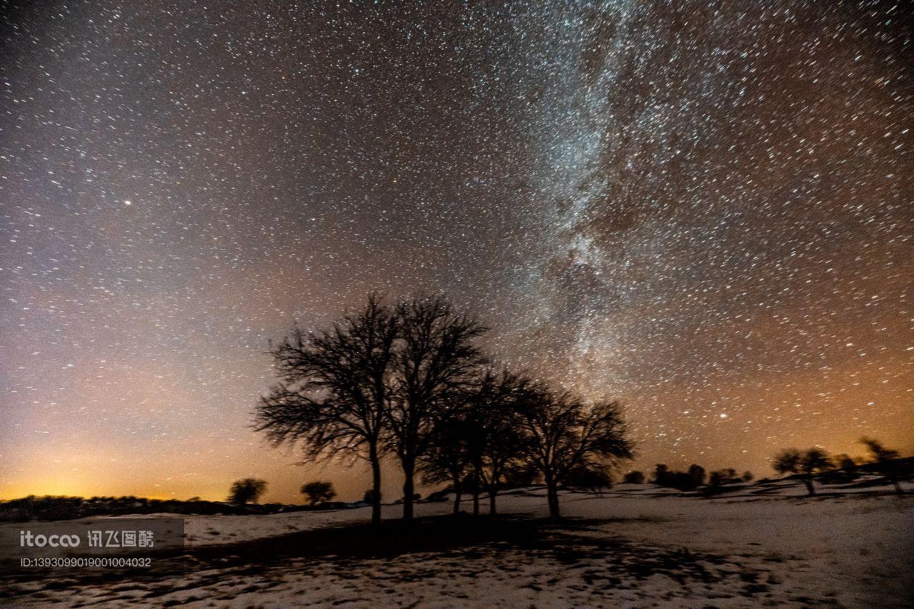 天空,夜晚,星空璀璨