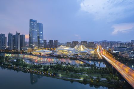 建筑,城镇,都市夜景,道路,建筑夜景,夜景摄影,长沙,中国,湖南