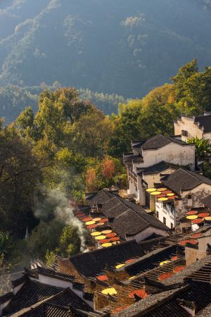 建筑,山川,民居,城镇,自然风光,全景,中国,江西,婺源