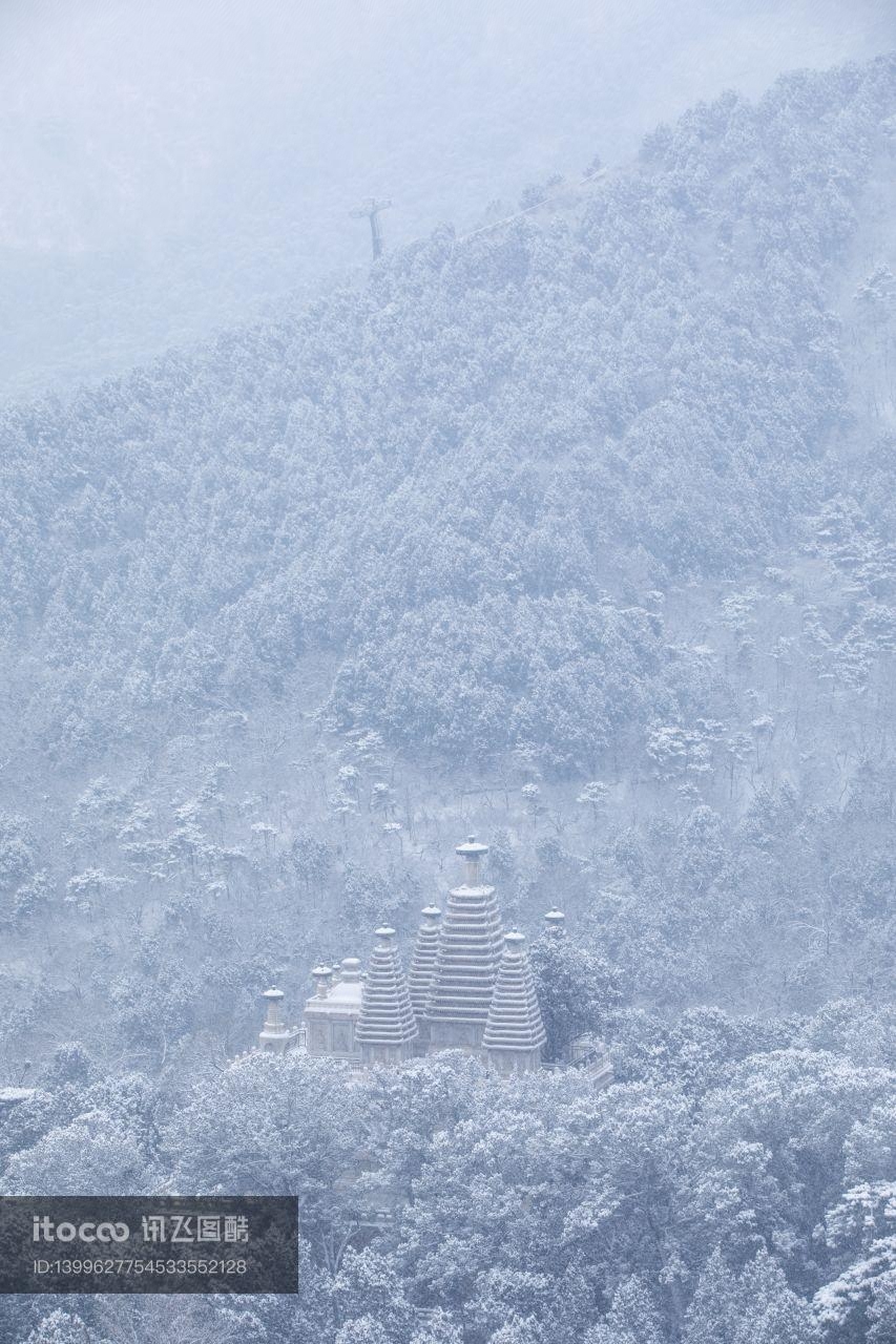 寺庙,建筑,冰雪