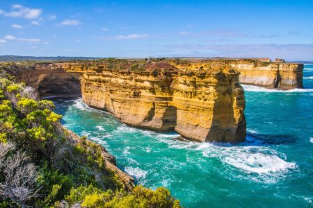 海洋,天空,岩石,墨尔本,自然风光,国外,全景,植物,灌木,树木,国际旅游,峡谷,澳大利亚