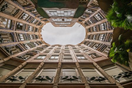 建筑,仰拍,国外,天空,西班牙