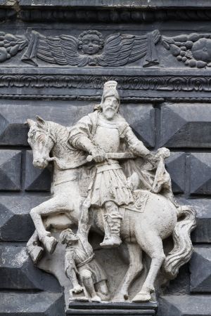 雕像,雕塑,城镇,建筑,历史古迹,乌克兰,国外