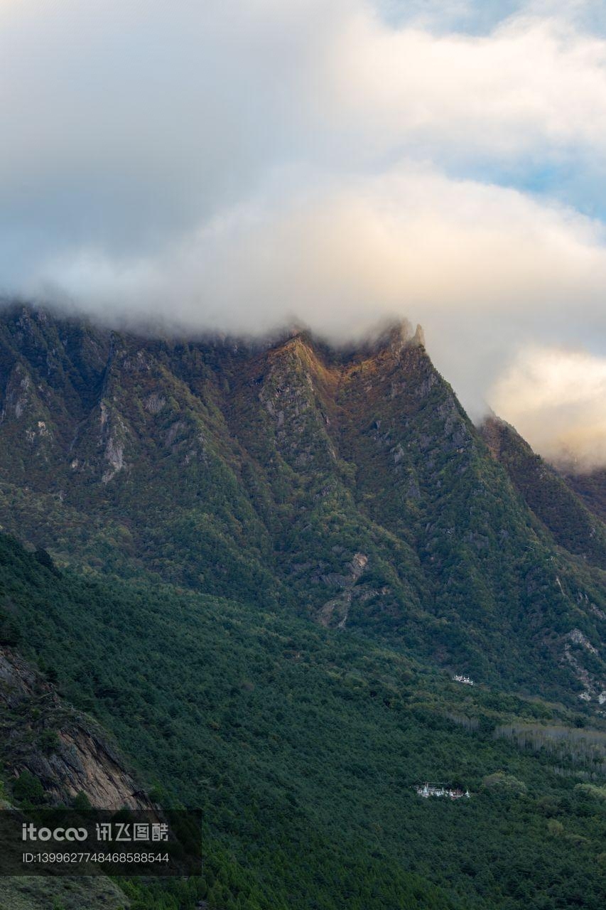 川西,山峦,自然风景