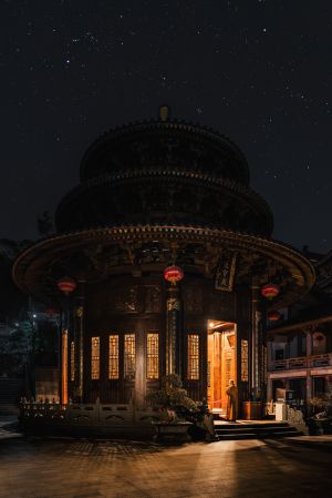 建筑,城镇,夜晚,传统建筑,北京天坛,建筑夜景