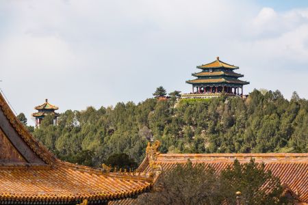 建筑,北海公园,故宫,传统建筑,城镇,中国,北京,历史古迹,宫殿,城楼,楼阁