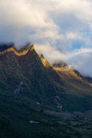 自然风光,植物,树木,天空,中国,四川,日出,日落,川西,山川,白云