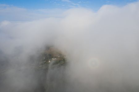 自然风光,雾,云雾缭绕,俯瞰,天空