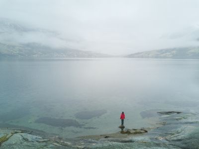 城镇,湖泊,挪威,海洋,国外,江河