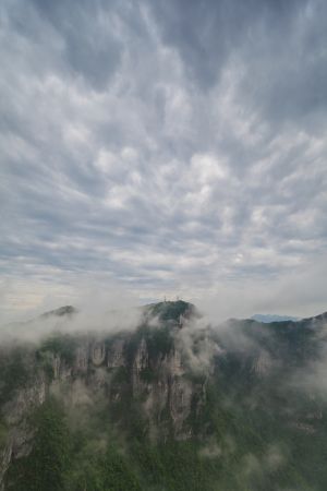 山川,雾,中国,自然风光,天空,白云,植物