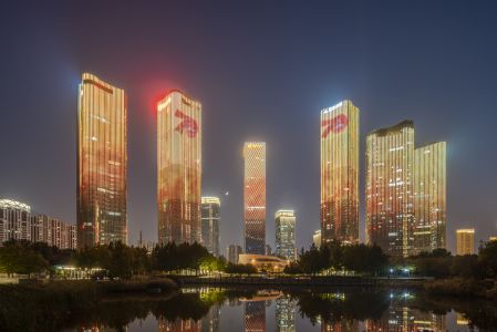 城镇,都市,建筑,夜晚,国庆节,北京,江河