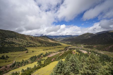 西藏,自然风光,草原,天空,白云,山川