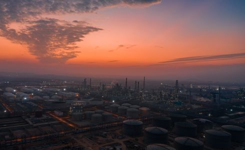 建筑夜景,都市夜景,天空,霞光,城市,城镇,建筑