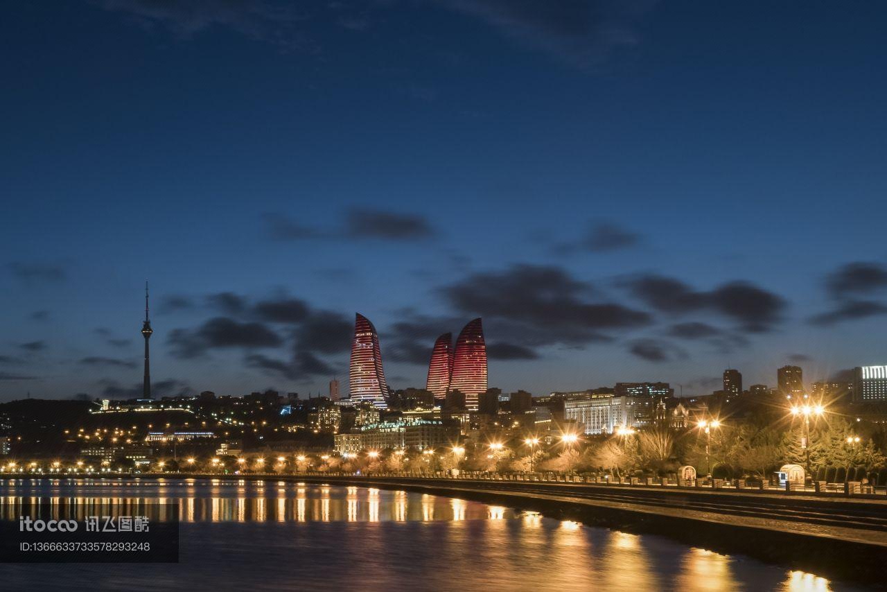 建筑夜景,都市夜景,建筑