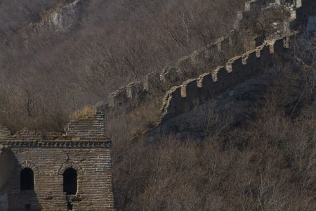 历史古迹,长城,俯瞰,箭扣长城,城镇,中国,北京