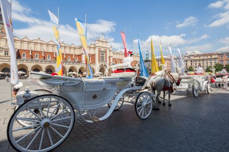 游览车,马车,波兰,克拉科夫,物品,建筑,全景,国外,交通工具,城镇,天空,白云