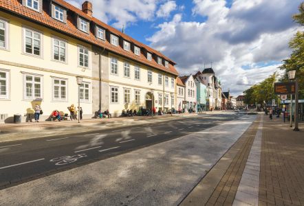 建筑,城镇,道路,现代建筑,城市街道,全景,天空,村镇,步行街,树木