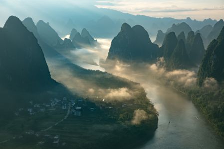 江河,自然风景,自然风光,山峦,云雾,气候气象