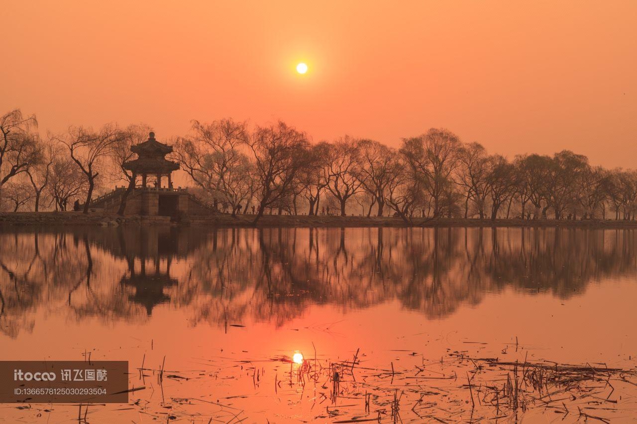 天空,中国,颐和园