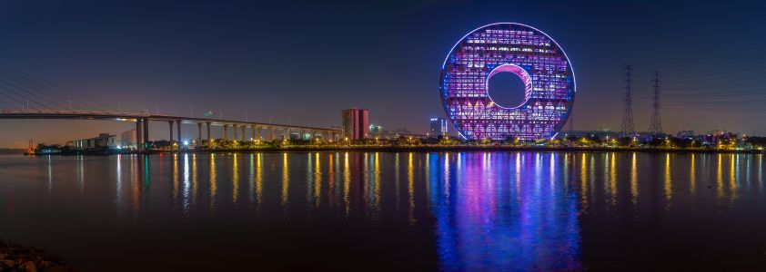 日落,全景,城镇,生活工作,都市,道路,景点,江河