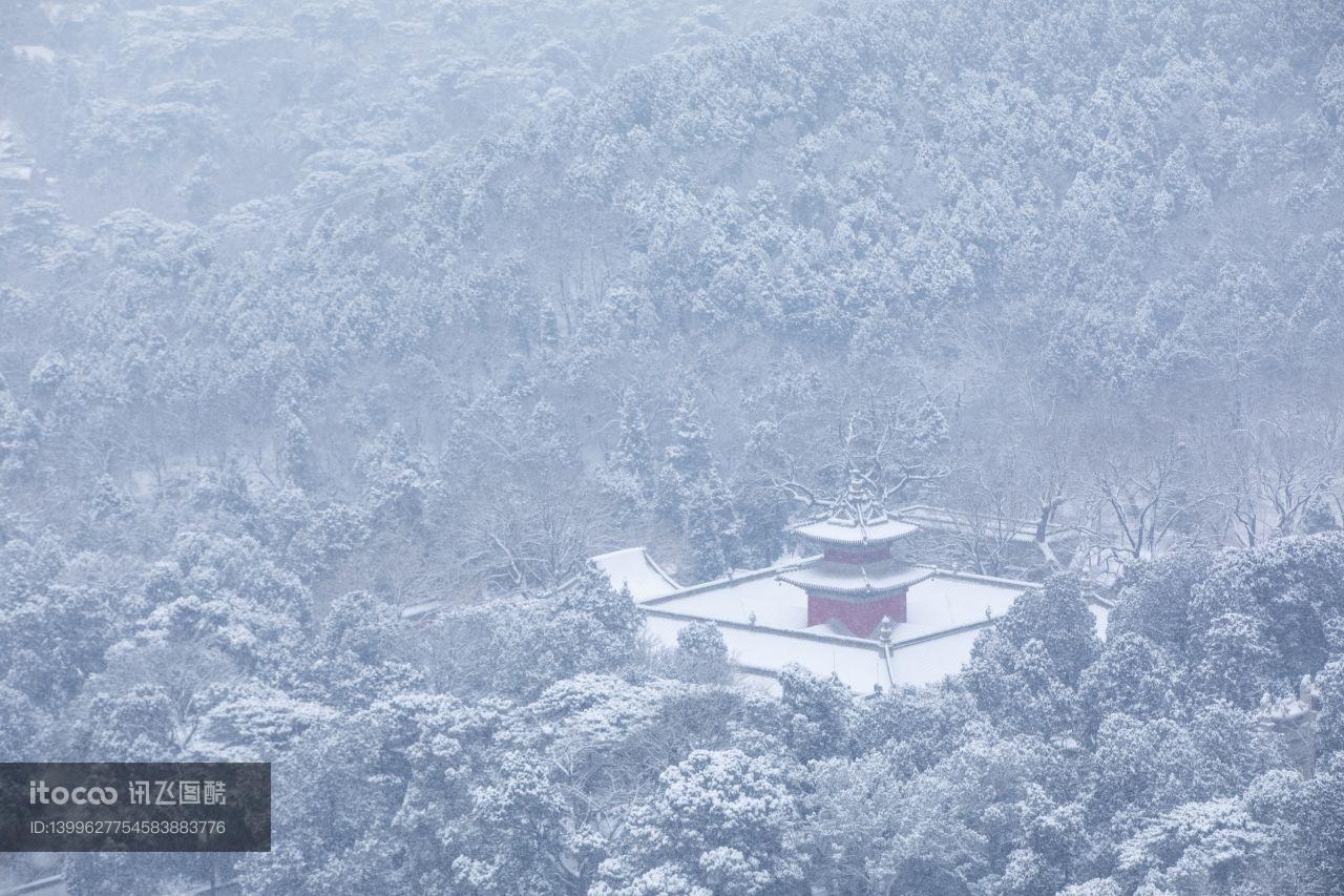 寺庙,建筑,冰雪