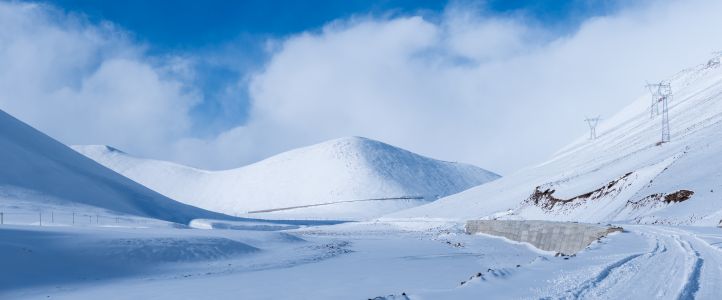 冰雪,全景,雪山,山川,天空
