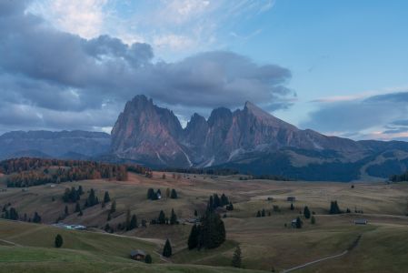 自然风光,草原,天空,白云,山川