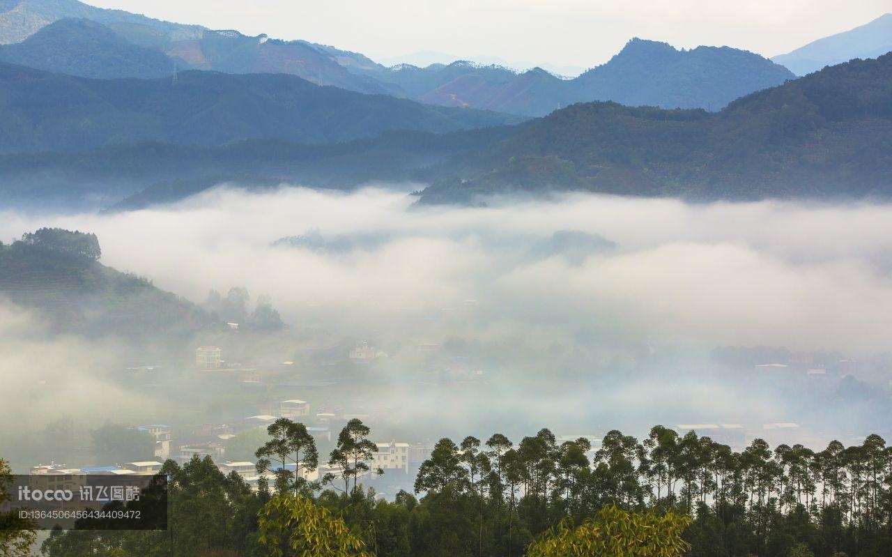 天空,山峦,风景