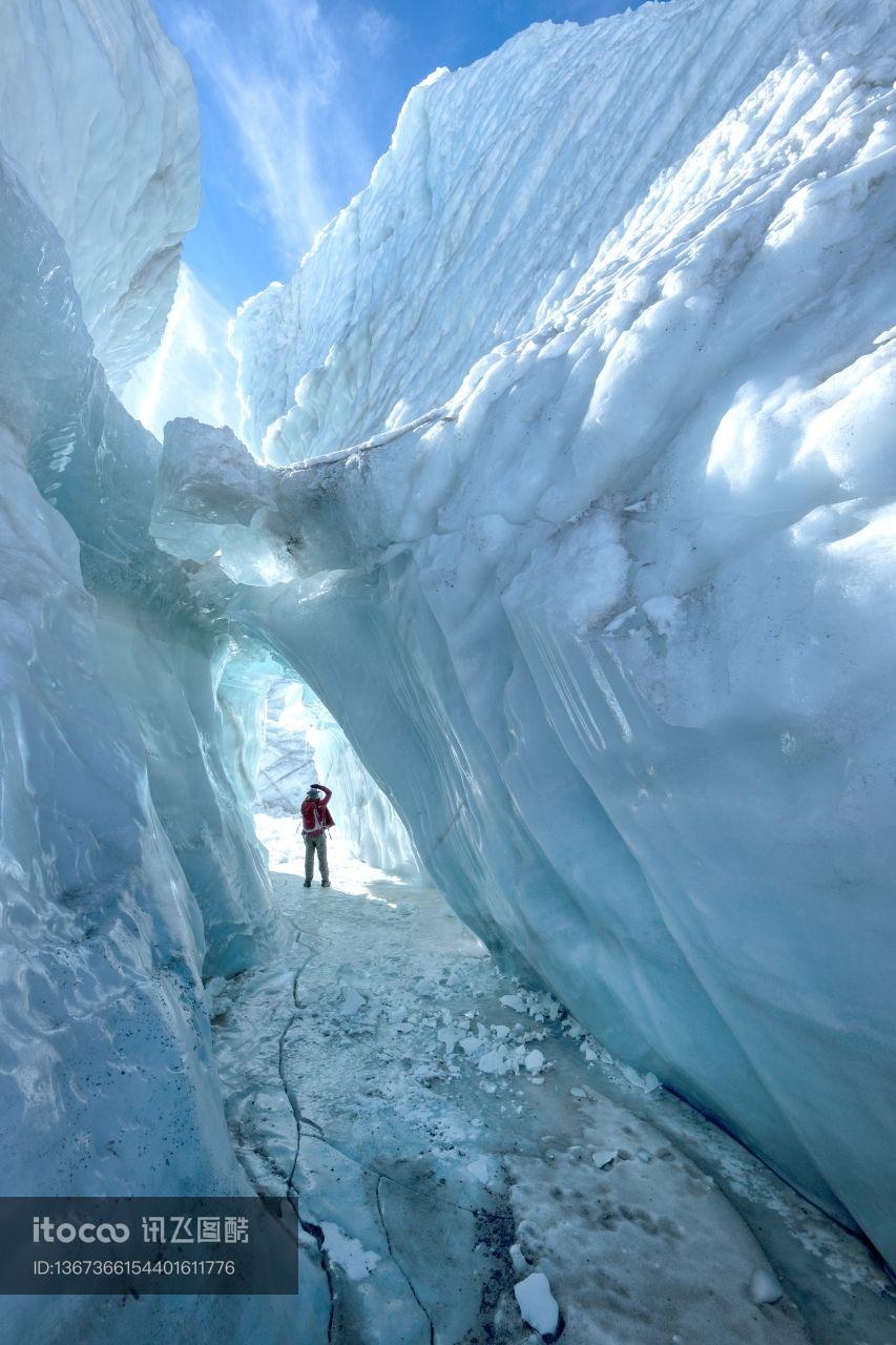 冰川,洞穴溶洞,冰雪